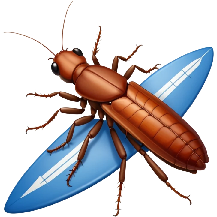cockroach on plane  emoji