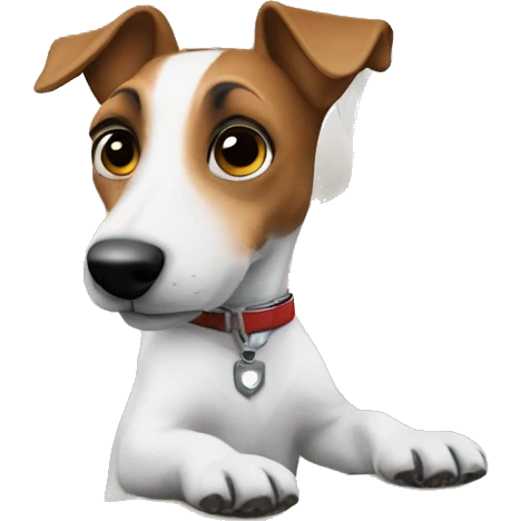 a jack russel driving a private jet emoji