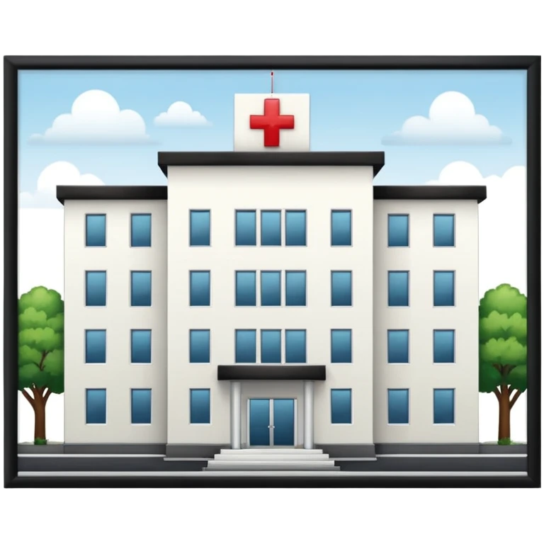 HOSPITAL desde fuera sin cuadro  emoji