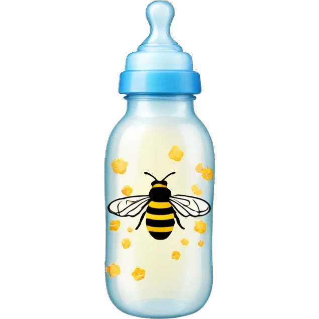Bee patterned feeding bottle emoji