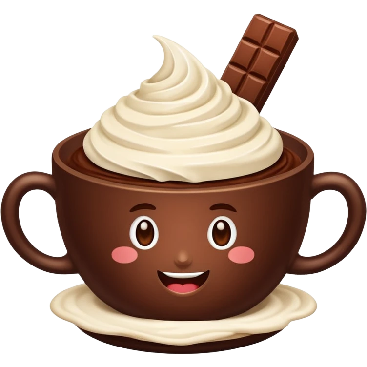 Cacao with whipping cream  emoji