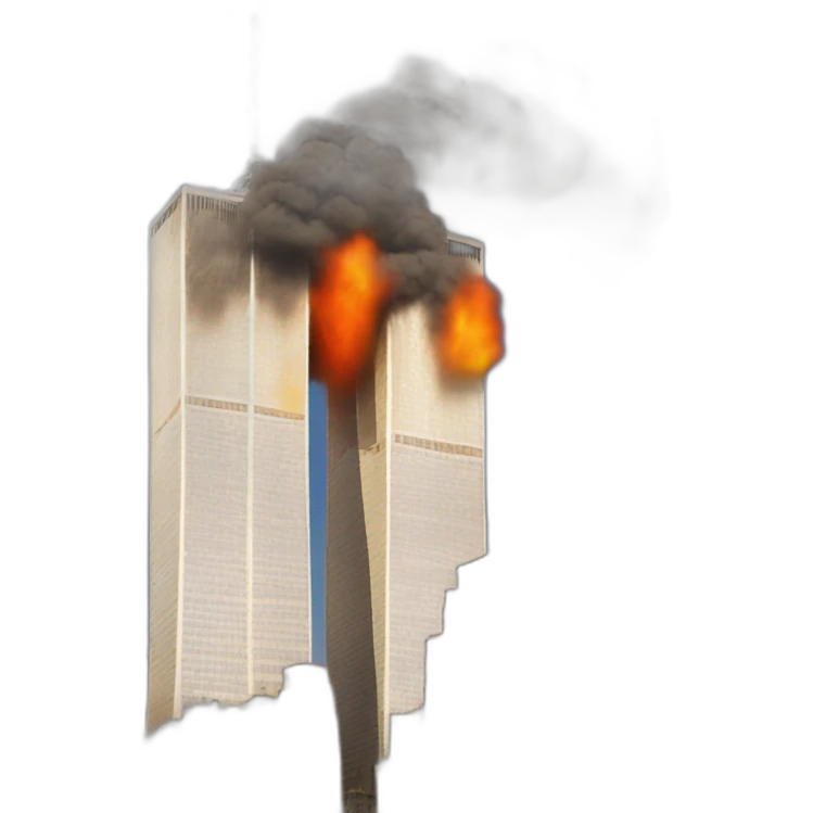 Twin tower 9/11 fire emoji