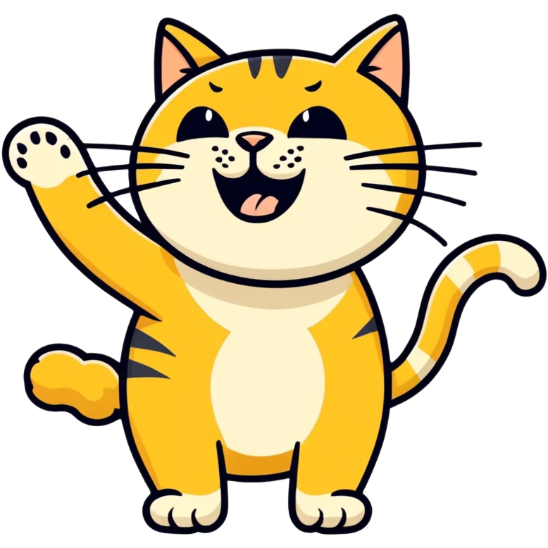 golden cat  meowing ￼at old blind man  emoji