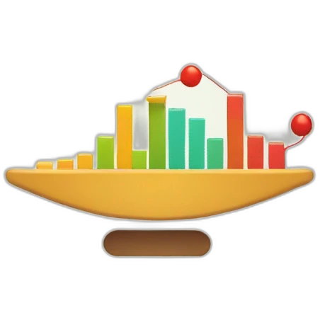 table with a graph that shows growth emoji