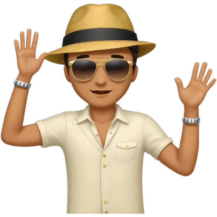 Man doing the metro an dance emoji