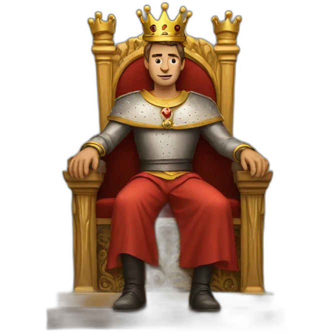 king sitting on a throne emoji