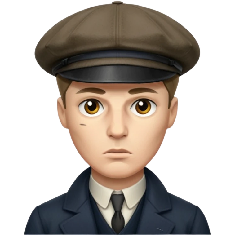 Tommy Shelby make his face exact  with  hat  emoji