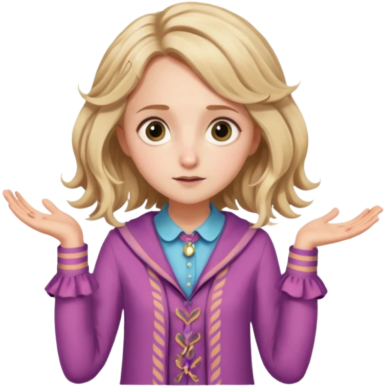 Luna Lovegood shrug emoji