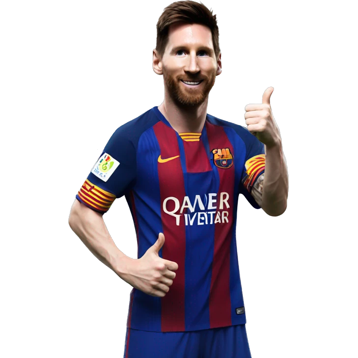 Messi thumbs up emoji