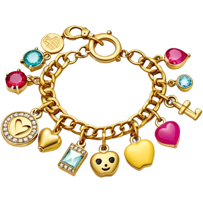 Juicy Couture charm bracelet emoji