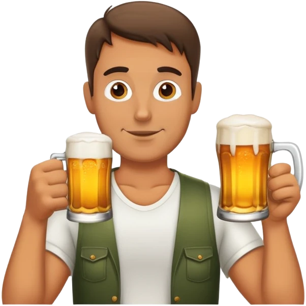 adult man enjoying a beer emoji