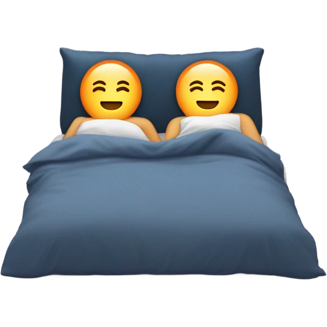 Two people laying in bed watching tv emoji