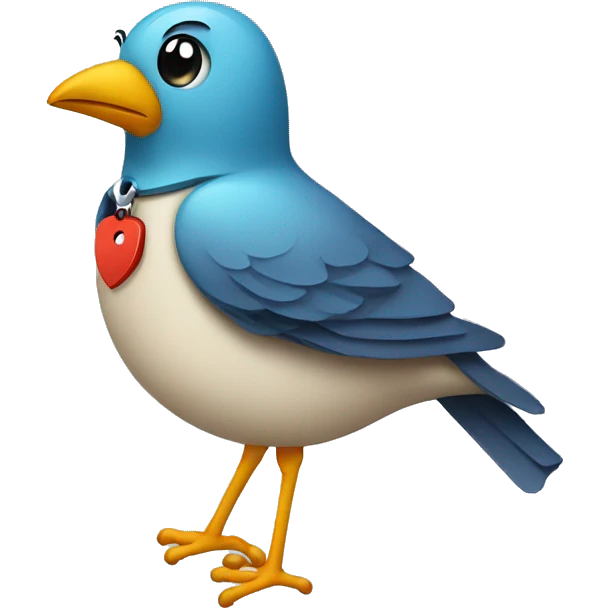 bird wearing stethoscope around neck emoji