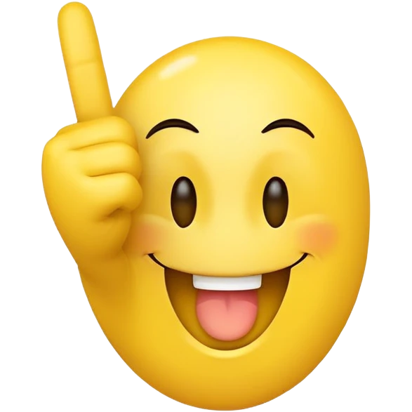 happy face with middle finger emoji