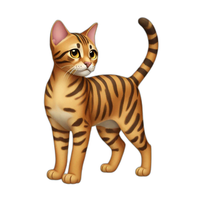 Bengal Cat Full Body emoji