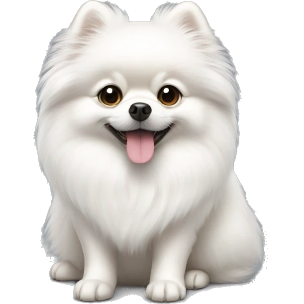 White Pomeranian emoji