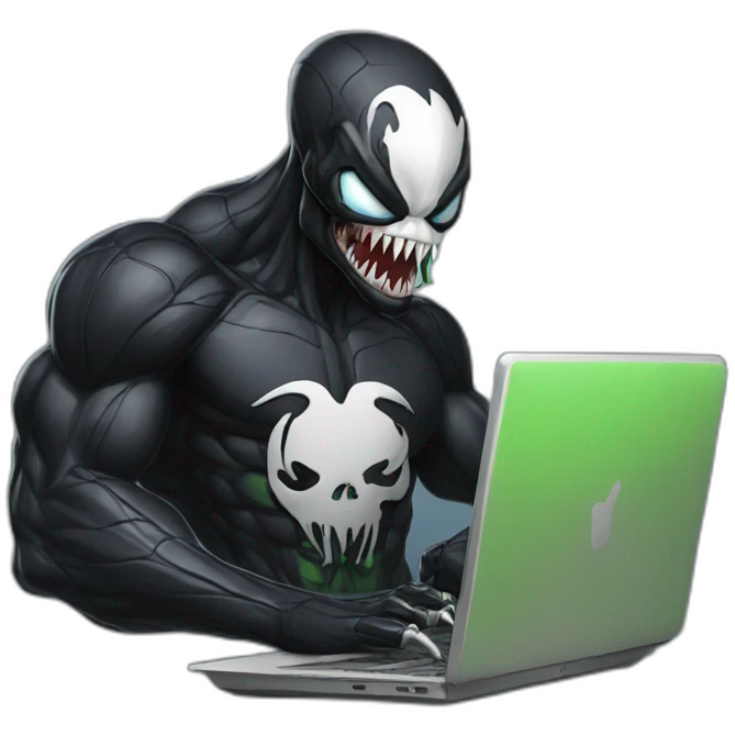 cool hacker  venom with pcs emoji