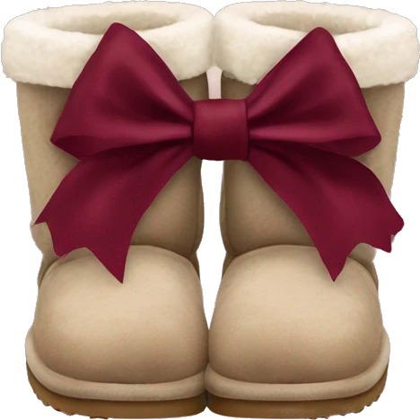 uggs with burgundy bow emoji