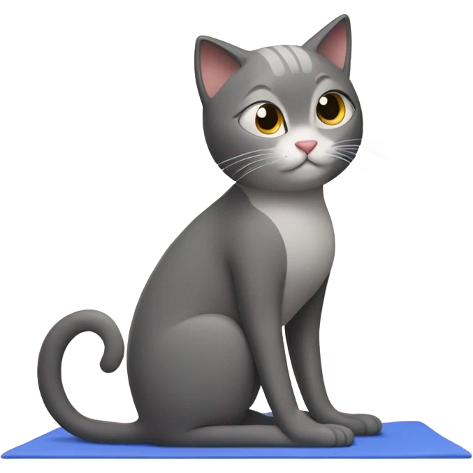 Cat doing yoga emoji