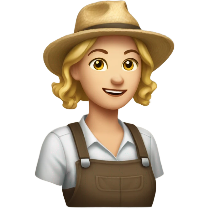 White Woman farmer tipping hand  emoji