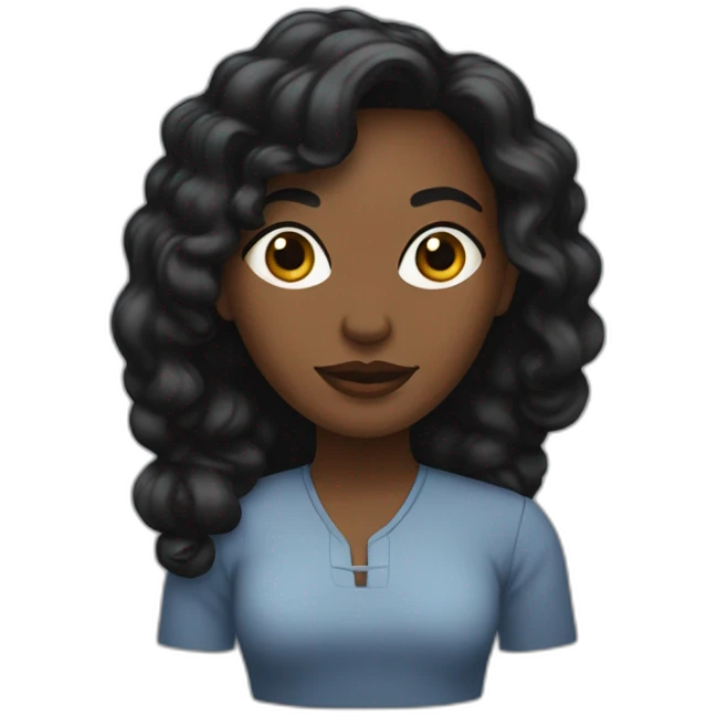 femme noire obèse emoji
