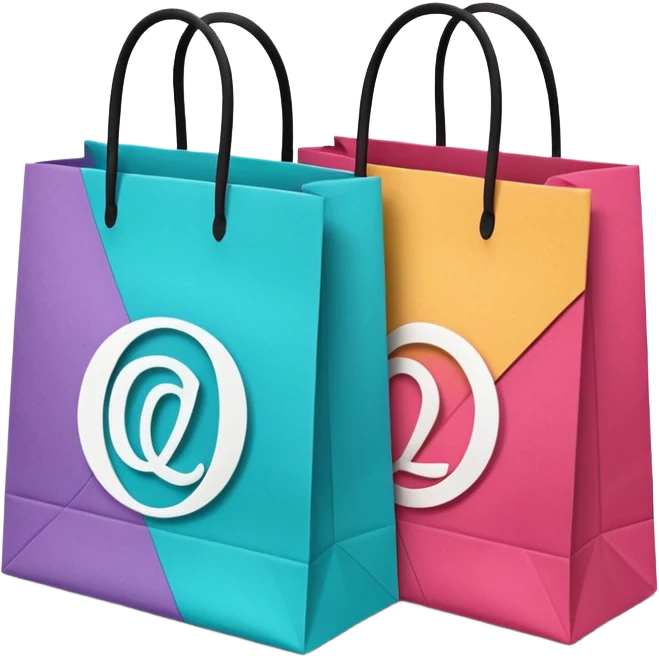 sephora and lululemon shopping bags emoji