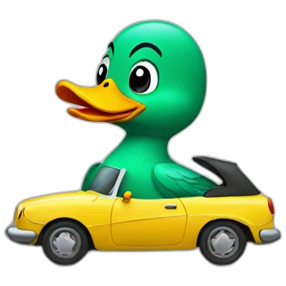 duck in car emoji