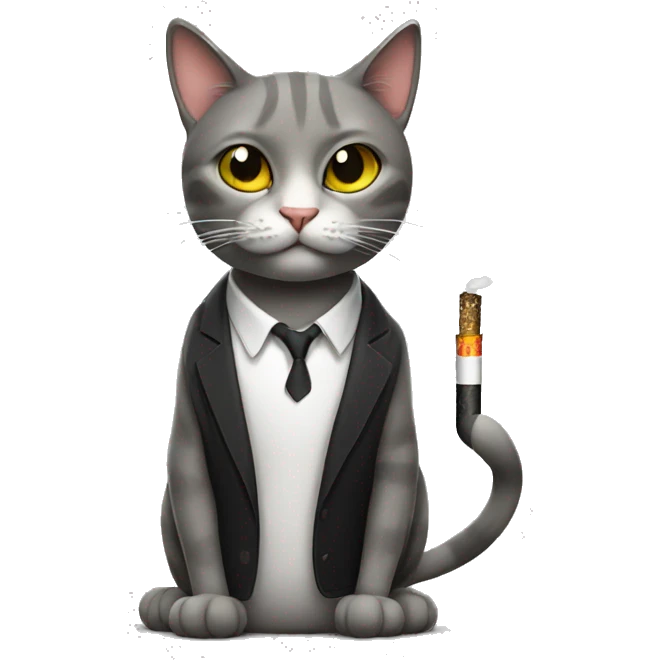 Cat with cigarette  emoji