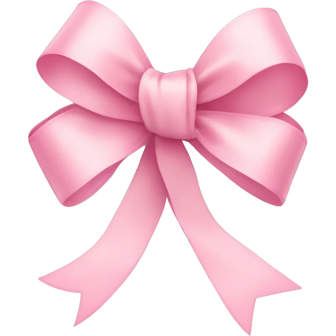 light pink ribbon bow emoji