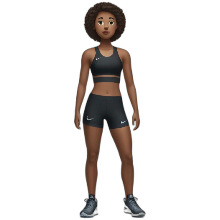 girl with nike pros shorts emoji