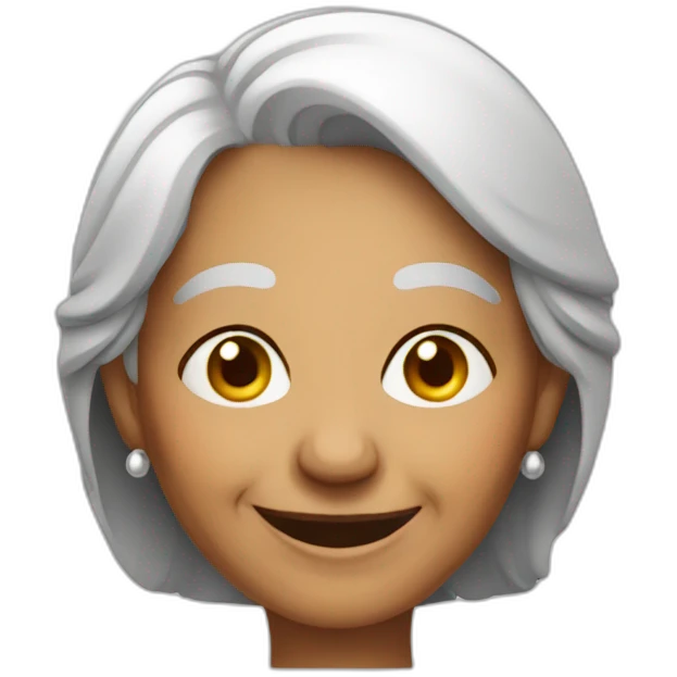 old lady, indian smiling emoji