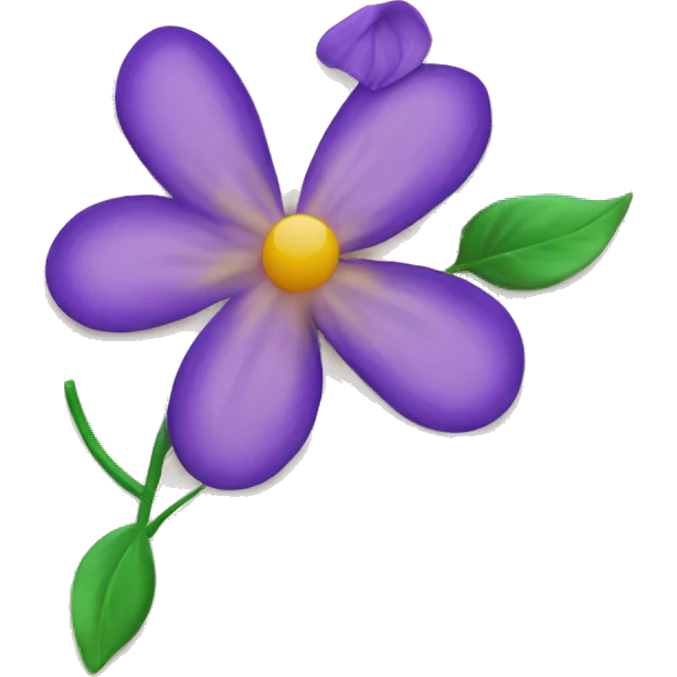 Letter stamp with flower emoji