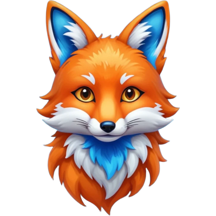 a galaxy print fox emoji