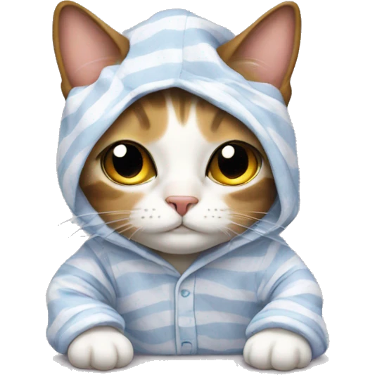 cat wearing pyjama emoji