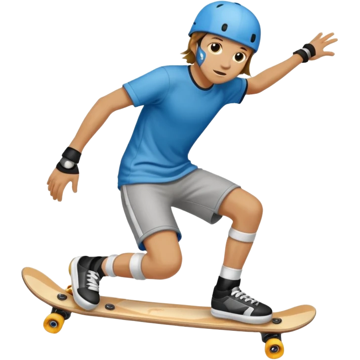 Knee pad skateboarder emoji