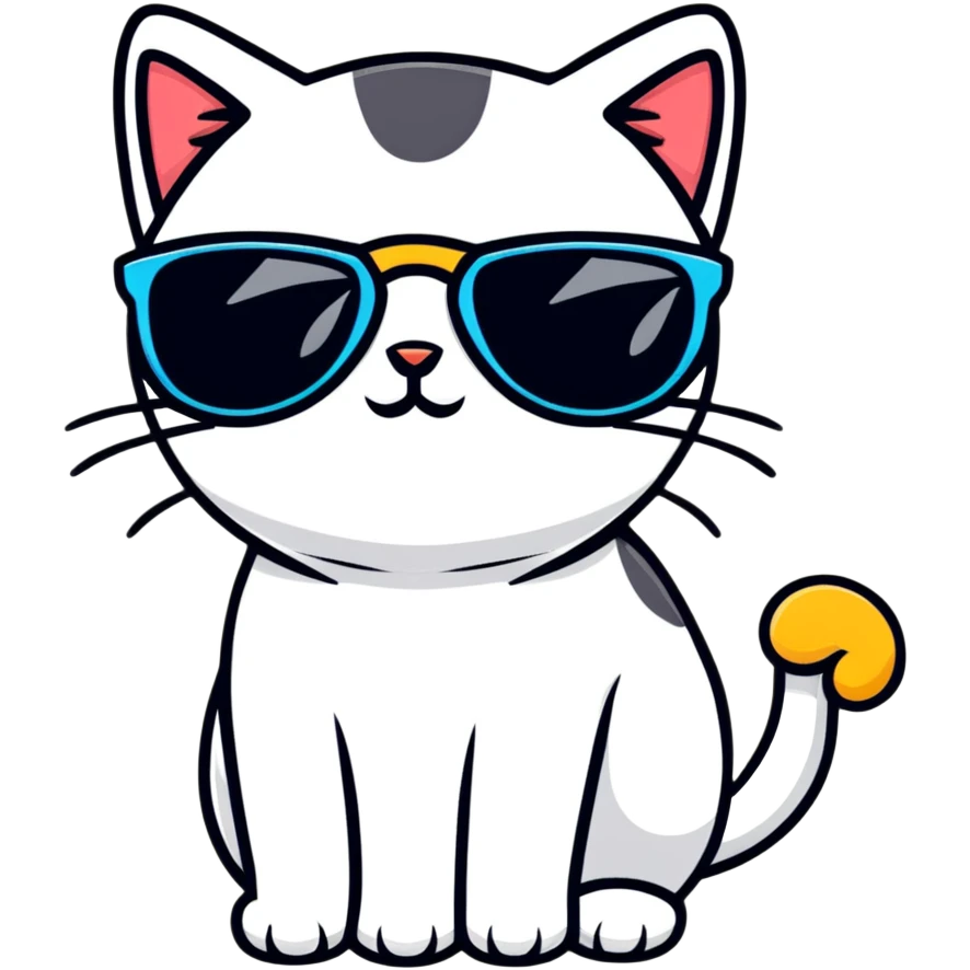 Cat with sunglasses emoji