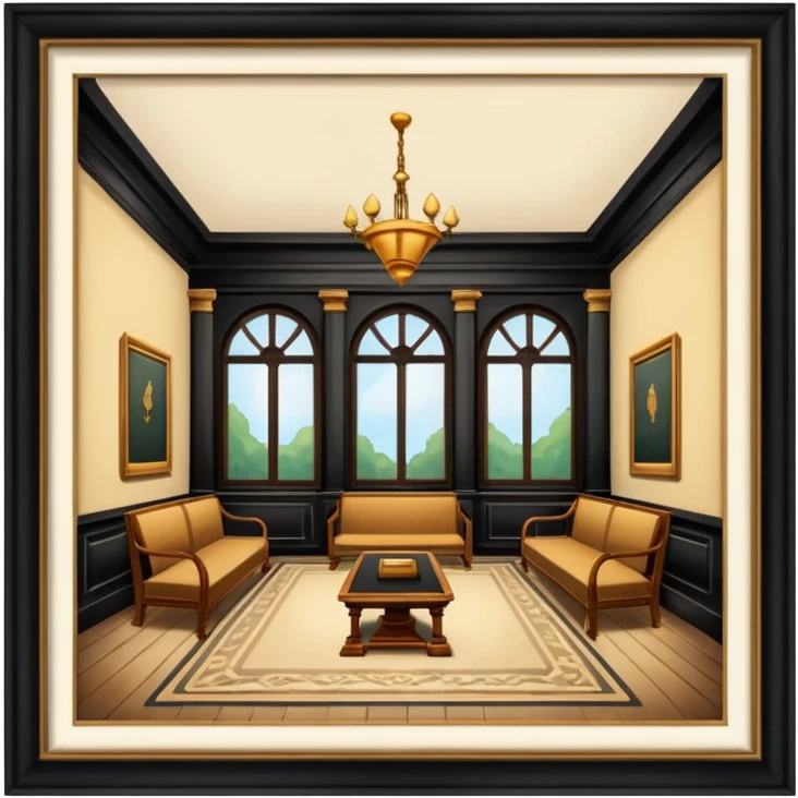 Vintage old antique academia aesthetic interior emoji