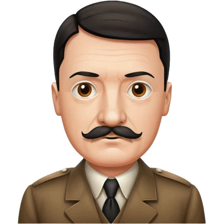 Hitler with square mustache emoji