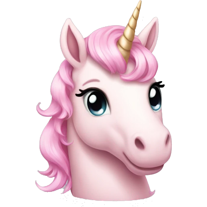 Light pink unicorn a light pink bow emoji