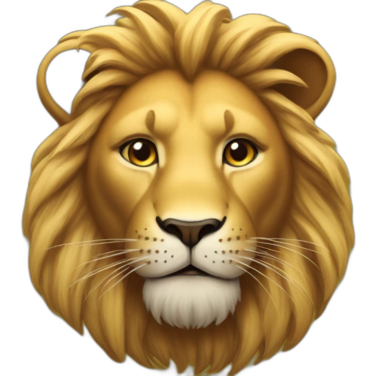 Chat qui monte un lion emoji