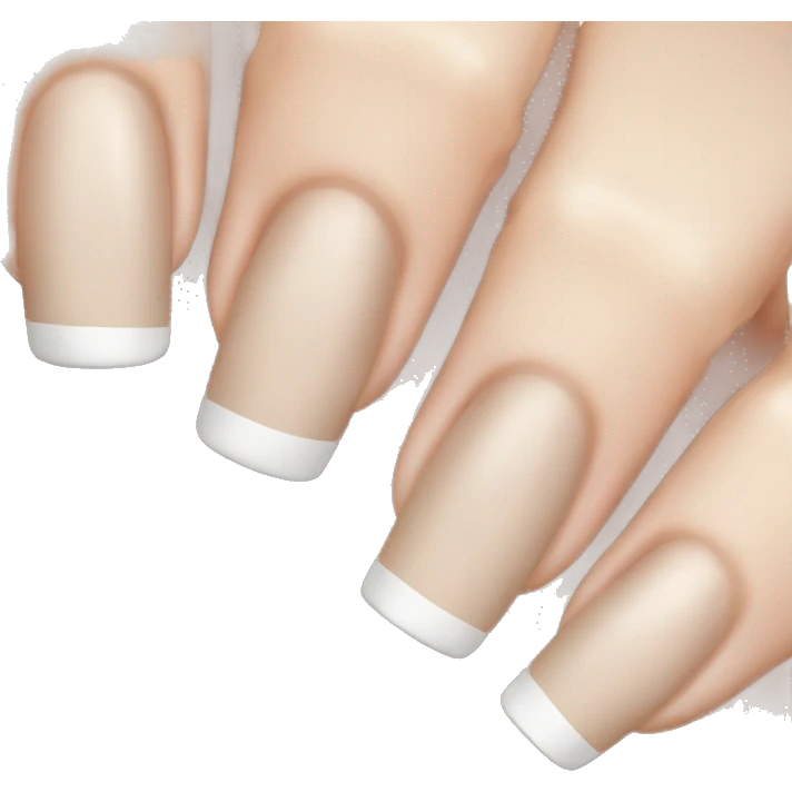 french tip nails emoji