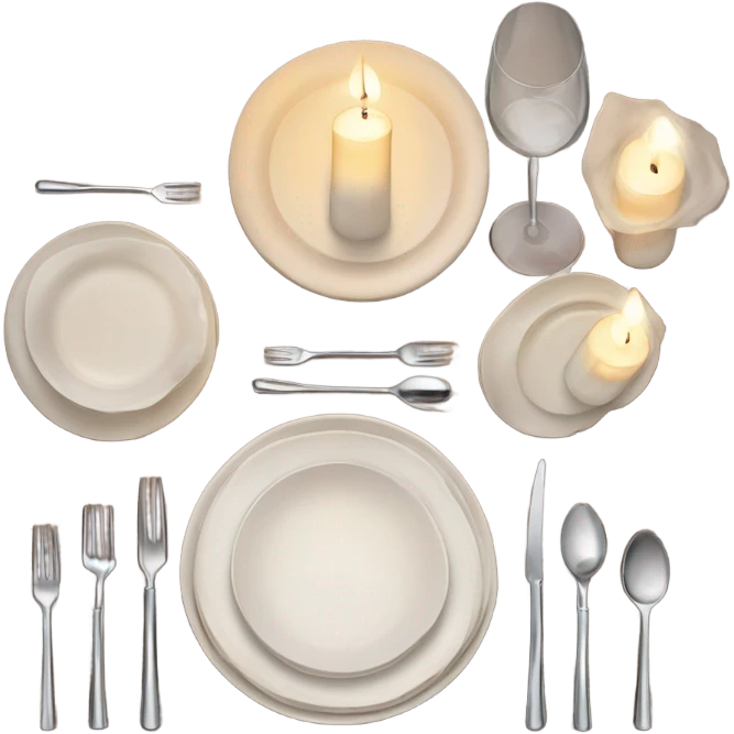 Candlelight dinner table emoji