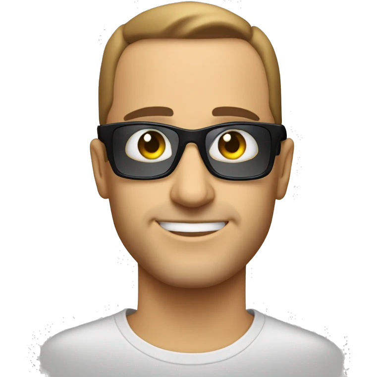 Dj  Bianco pelato con gli occhiali  emoji