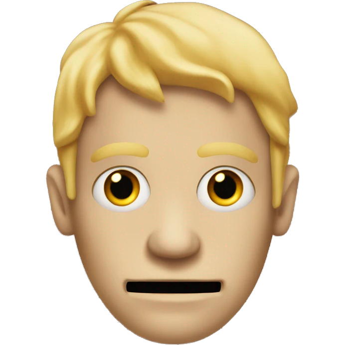 Blonde orange face evil man as stringed puppet emoji