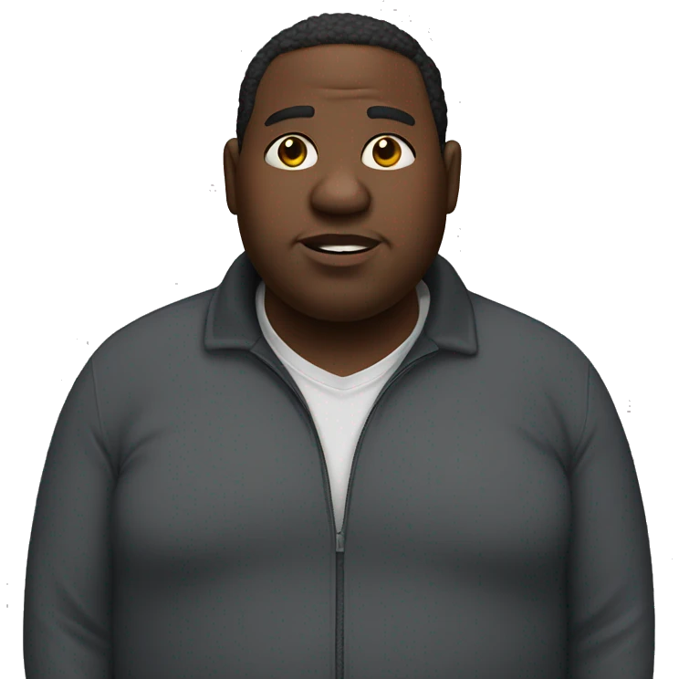 fat black man emoji