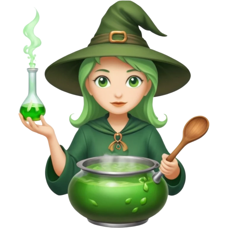 green witch cooking potion emoji