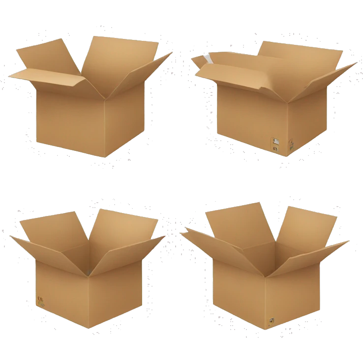 two separate boxes with things inside each one emoji