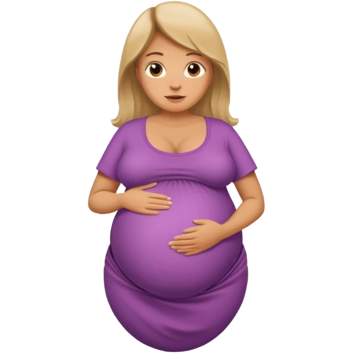 heavily pregnant woman with extremely abnormally huge overdue belly emoji