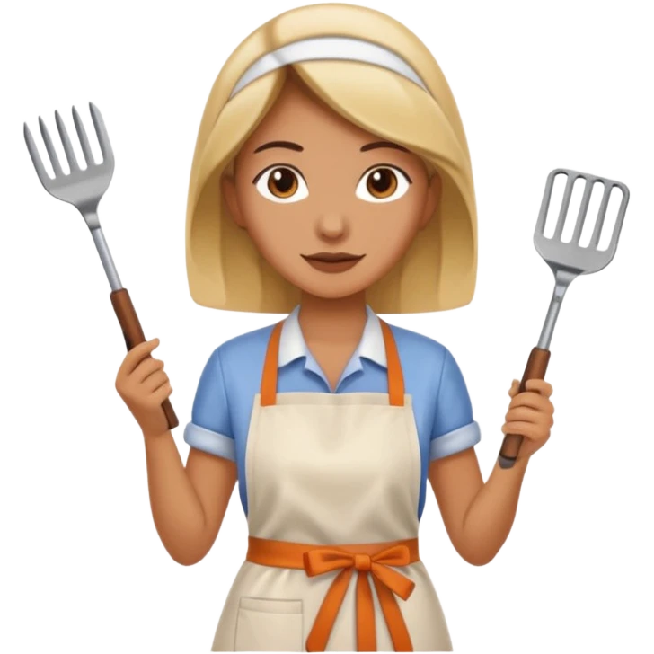 woman grilling bbq emoji