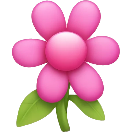 Pink flower bunch with a pink bow emoji